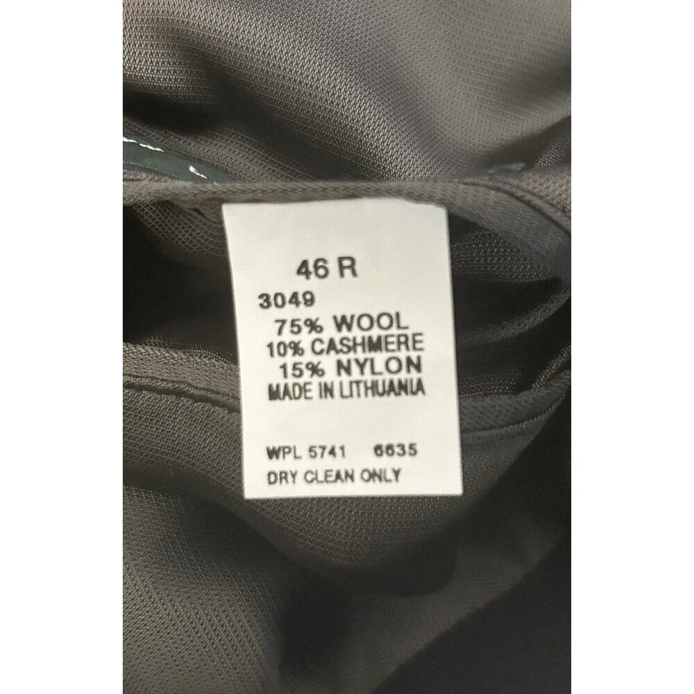 Oscar De La Renta Mens 46R Wool Cashmere Jacket Coat